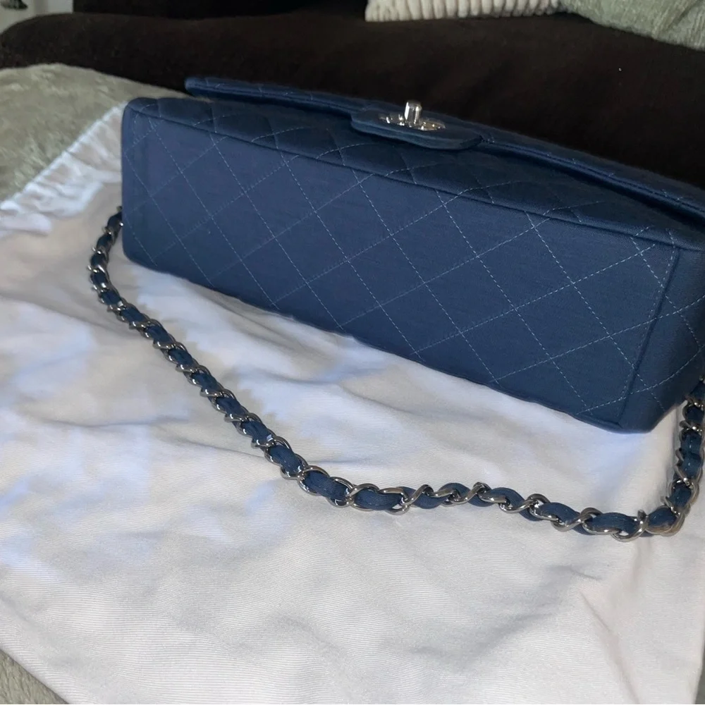 Chanel jersey flap bag jumbo - Picture 5 of 10